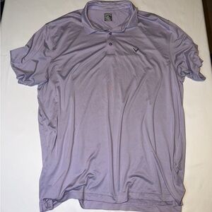 Callaway Polo Shirt Mens XL Purple Stripe Golf Performance Stretch Opti Dri